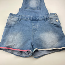 Load image into Gallery viewer, Girls Breakers, stretch denim overalls / shortalls, GUC, size 14,  