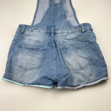 Load image into Gallery viewer, Girls Breakers, stretch denim overalls / shortalls, GUC, size 14,  