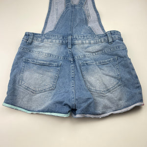 Girls Breakers, stretch denim overalls / shortalls, GUC, size 14,  