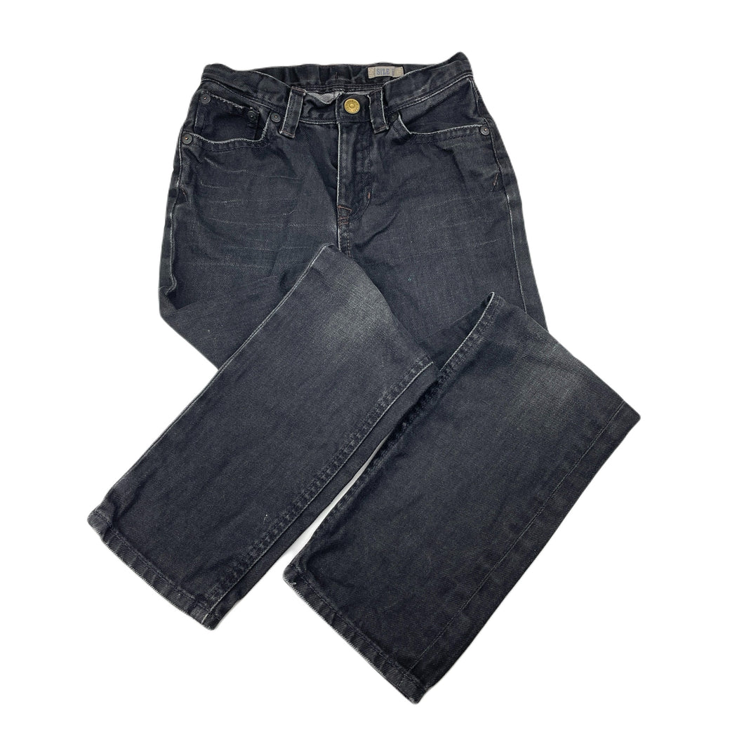 Boys Polo Ralph Lauren, black denim jeans, adjustable, Inside leg: 51.5cm, light wear on cuffs, FUC, size 6,  