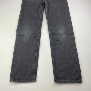 Boys Polo Ralph Lauren, black denim jeans, adjustable, Inside leg: 51.5cm, light wear on cuffs, FUC, size 6,  