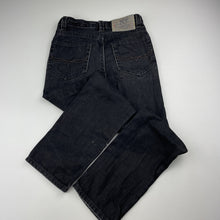 Load image into Gallery viewer, Boys Polo Ralph Lauren, black denim jeans, adjustable, Inside leg: 51.5cm, light wear on cuffs, FUC, size 6,  