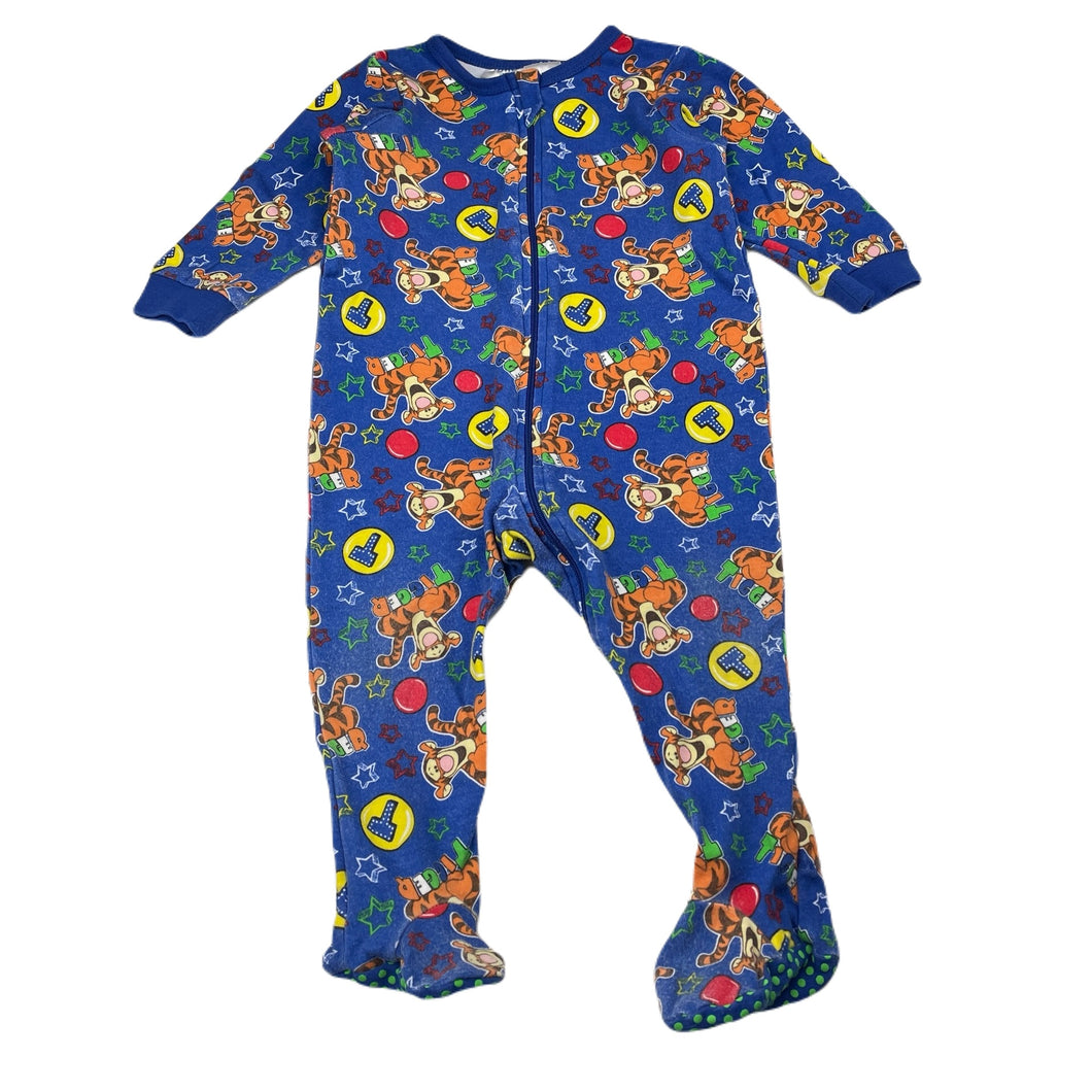 Boys Disney, Winnie the Pooh Tigger cotton zip coverall, wash fade, FUC, size 0,  