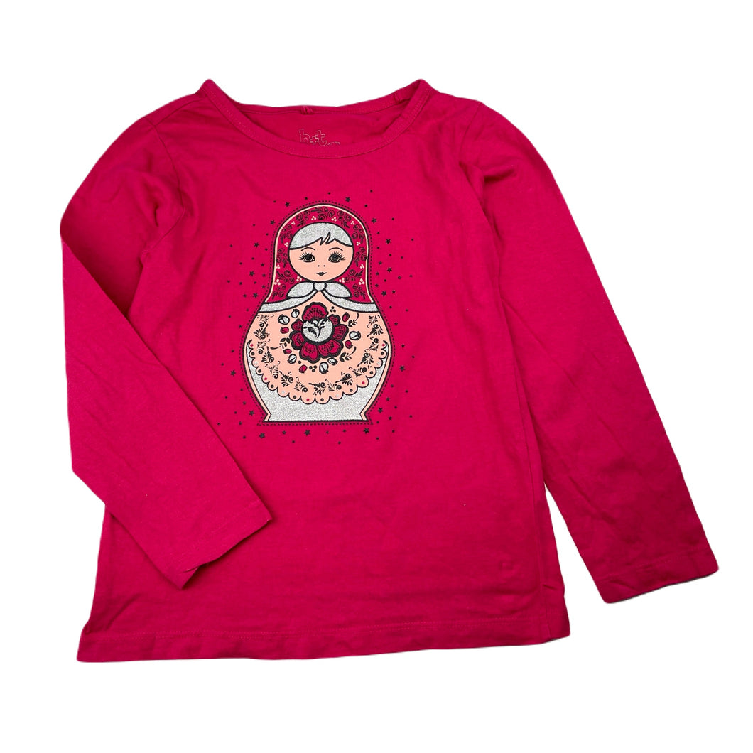 Girls H&T, cotton long sleeve tee / top, GUC, size 6,  