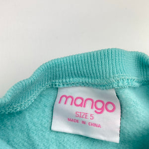 Girls Mango, fleece lined sweater / jumper, GUC, size 5,  