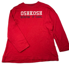 Load image into Gallery viewer, Boys Osh Kosh, red cotton long sleeve tee / top, FUC, size 8,  