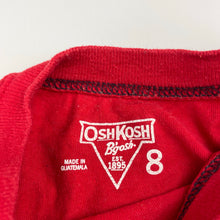 Load image into Gallery viewer, Boys Osh Kosh, red cotton long sleeve tee / top, FUC, size 8,  