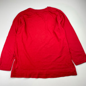 Boys Osh Kosh, red cotton long sleeve tee / top, FUC, size 8,  