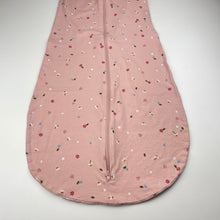 Load image into Gallery viewer, Girls ergoPouch, 0.2 Tog organic cotton blend floral sleeping bag, GUC, size 0-2,  