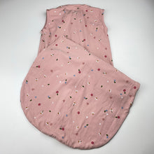 Load image into Gallery viewer, Girls ergoPouch, 0.2 Tog organic cotton blend floral sleeping bag, GUC, size 0-2,  