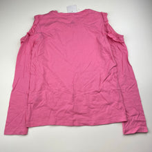 Load image into Gallery viewer, Girls Clothing &amp; Co, pink cotton open-shoulder long sleeve top, NEW, size 9,  