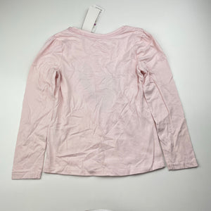 Girls Favourites, pink cotton long sleeve tee / top, NEW, size 6,  