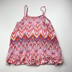 Girls Piping Hot, colourful viscose summer top, GUC, size 12,  