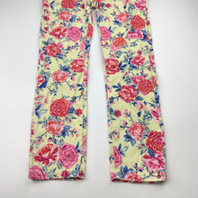 Load image into Gallery viewer, Girls Witchery, floral stretch cotton pants, Inside leg: 51cm, W: 31cm across, GUC, size 10,  