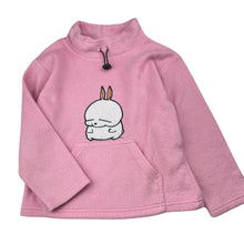 Load image into Gallery viewer, Girls Dorug Sports, pink fleece sweater / jumper, armpit to armpit: 38cm, shoulder to cuff: 40cm, FUC, size 6-7,  