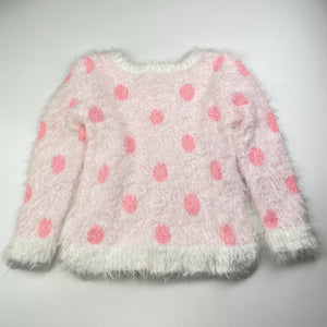 Girls Target, fluffy sweater / jumper, mark neck, FUC, size 5,  