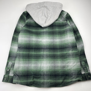 Boys Piping Hot, thick flannel cotton hooded shirt, light mark hood, FUC, size 10,  