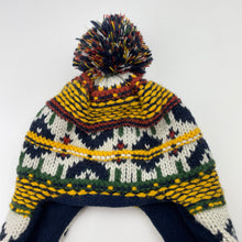 Load image into Gallery viewer, Boys M&amp;S, fleece lined knitted winter hat / beanie, EUC, size 2-3,  