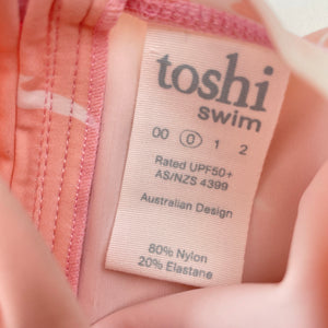 Girls Toshi, long sleeve rashie / swim top, fading left sleeve, FUC, size 0,  