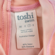 Load image into Gallery viewer, Girls Toshi, long sleeve swim one-piece, light fade &amp; marks, FUC, size 1,  