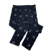 Load image into Gallery viewer, Girls Target, black &amp; silver glitter leggings, Inside leg: 56cm, GUC, size 10,  