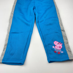 Boys fleece lined, track pants, elasticated, George Pig, EUC, size 5,  