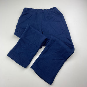 Girls Match It, navy fleece lined track pants, elasticated, Inside leg: 37cm, EUC, size 3,  