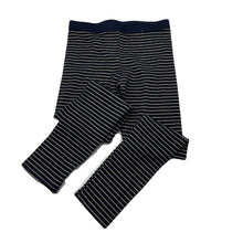 Load image into Gallery viewer, Girls Cotton On, navy &amp; gold stripe leggings, Inside leg: 45.5cm, EUC, size 5,  