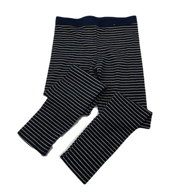 Girls Cotton On, navy & gold stripe leggings, Inside leg: 45.5cm, EUC, size 5,  