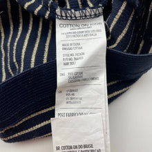 Load image into Gallery viewer, Girls Cotton On, navy &amp; gold stripe leggings, Inside leg: 45.5cm, EUC, size 5,  