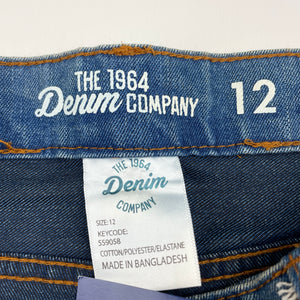 Boys 1964 Denim Co, blue stretch denim jeans, adjustable, Inside leg: 66cm, NEW, size 12,  