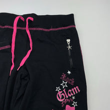 Load image into Gallery viewer, Girls Junior Zone, black lightweight casual pants, elasticated, Inside leg: 65m, GUC, size 10,  