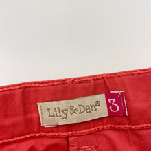 Load image into Gallery viewer, Girls Lily &amp; Dan, lightweight stretch cotton pants, adjustable, Inside leg: 39.5cm, NEW, size 3,  