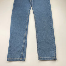 Load image into Gallery viewer, unisex Target, blue stretch denim jeans, adjustable, Inside leg: 70cm, FUC, size 14,  