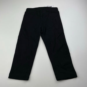 Girls Target, black fleece lined track pants, Inside leg: 32.5cm, NEW, size 2,  