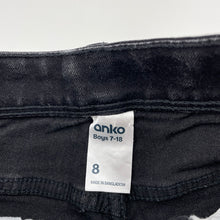 Load image into Gallery viewer, Boys Anko, black stretch denim jeans, adjustable, Inside leg: 58cm, EUC, size 8,  
