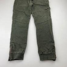 Load image into Gallery viewer, Boys Bad Boy, khaki stretch cotton pants, elasticated, Inside leg: 49cm, GUC, size 5,  