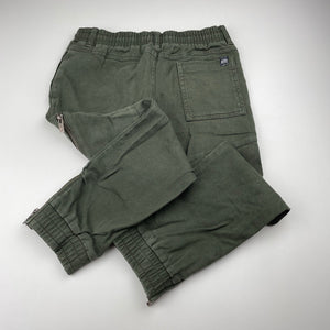 Boys Bad Boy, khaki stretch cotton pants, elasticated, Inside leg: 49cm, GUC, size 5,  