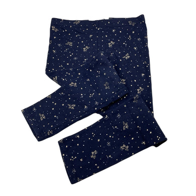 Girls Cotton On, navy leggings, unicorns, Inside leg: 45cm, GUC, size 7,  