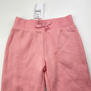 Girls H&T, pink fleece lined track pants, Inside leg: 31cm, NEW, size 2,  