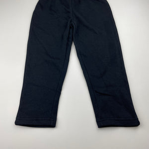 unisex B Collection, black fleece lined track pants, Inside leg: 37cm, NEW, size 3,  