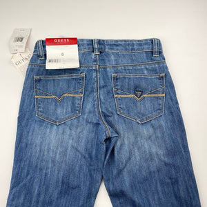 Boys Guess, blue denim jeans, adjustable, Inside leg: 59.5cm, NEW, size 8,  