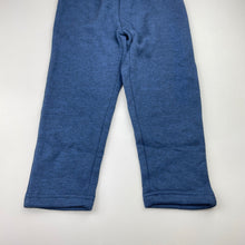 Load image into Gallery viewer, unisex B Collection, blue marle fleece lined track pants, Inside leg: 38cm, NEW, size 3,  