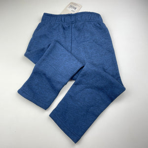 unisex B Collection, blue marle fleece lined track pants, Inside leg: 38cm, NEW, size 3,  