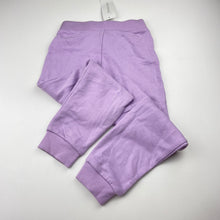 Load image into Gallery viewer, Girls Favourites, purple fleece lined track pants, Inside leg: 47cm, NEW, size 5,  