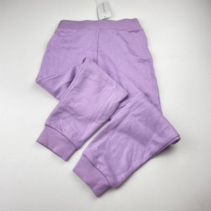 Girls Favourites, purple fleece lined track pants, Inside leg: 47cm, NEW, size 5,  