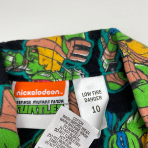 Boys Nickelodeon, TM Ninja Turtles flannel cotton winter pyjamas, GUC, size 10,  