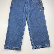 Load image into Gallery viewer, Boys Nuggets, blue denim pants, elasticated, Inside leg: 55cm, NEW, size 7,  