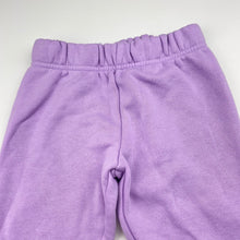 Load image into Gallery viewer, Girls Brilliant Basics, purple fleece lined track pants, Inside leg: 28cm, EUC, size 1,  