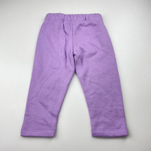 Load image into Gallery viewer, Girls Brilliant Basics, purple fleece lined track pants, Inside leg: 28cm, EUC, size 1,  